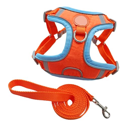 チョッキ式反射犬牽引ロープ通気性猫牽引ペット胸ストラップペット用品 快適で使いやすく ペットの着用が便利で 主人の操作が簡単で