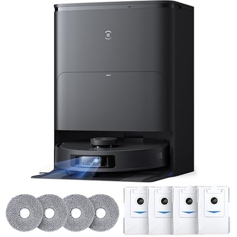 ECOVACS DEEBOT T30S AI Care Robot Vacuum and Mop, 11000Pa, TruEdge Adaptive Edge Mopping, ZeroTangle, AI Instant Re-mop, Hot Water Mop Washing, Self-Emptying & Refilling, AI Obstacle Avoidance Cover