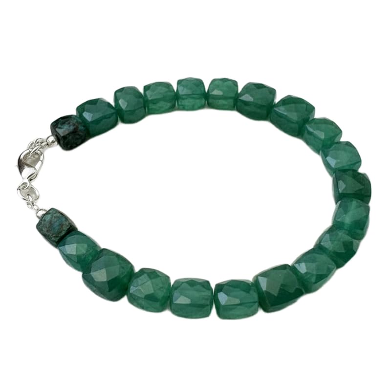 Bracelet en onyx vert de LKBEADS une pierre précieuse facettée haut de gamme