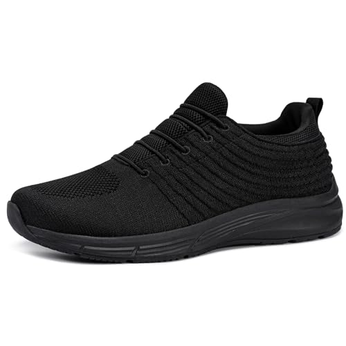 LARNMERN Zapatos Cocina Slip On Hombre Anti Deslizante Zapatillas Zapatos de Trabajo Impermeable Calzado Chef Hostelería sin Puntera (Negro Clásico,43)