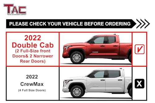 Estribos Laterales Textura Negra para Toyota Tundra 2022-2025 miniatura 4