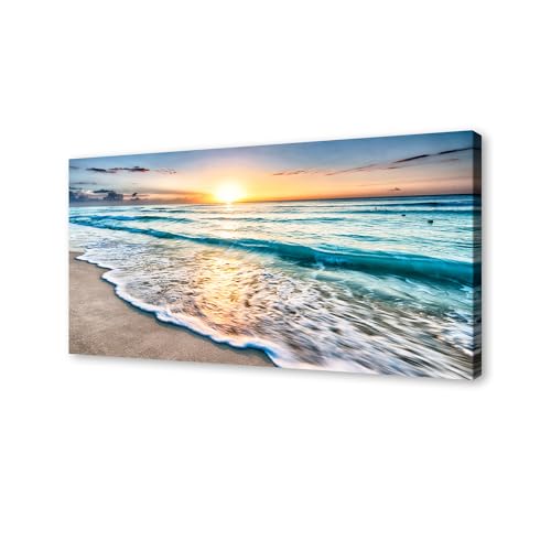 Baisuart Canvas Prints Wall Art Beach Sunset 36x71in