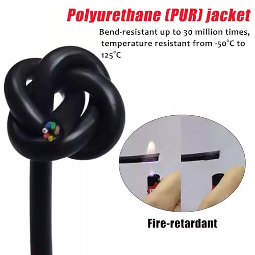Cable de cadena blindado de 14-20 AWG altamente flexible y resistente al frío 4