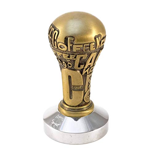 Espresso tamper with brass handle 