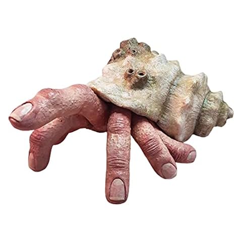 Yitengteng Halloween Decorations,Fingercrab Creepy Weird Realistic Horror Resin Model, Finger Hermit Crab Sculpture, Horror Toy Suitable for Desktop, Home,Little Shop of Horrors Plants Cover