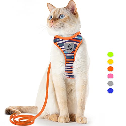 Supet Cat Harness And Leash Escape Proof For Walking, Adjustable Cat Vest Harness And Leash Set For Adult And Small Animals Cats Kittens #TOP6