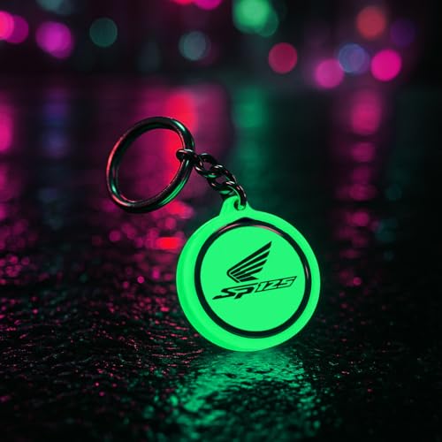 Image of Mi Glow Store Glow in Dark Keychain for Bike Men | Gift for Man | Bike Accessories | Charges in Light Glows in Dark | Key chain for Bike