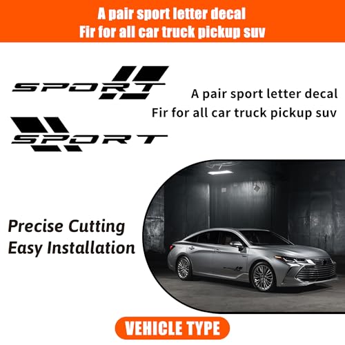 Image of Zhizhong Car Sport Decal,16 Inch Vinyl Sticker Fit for All Cars Side (Matte Black)