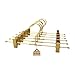 Koobay 11.8" Aluminium Gold Finish Stainless Bottom Adjustable Clips Pants Skirt Trousers Clothes Metal Hangers 20Pack