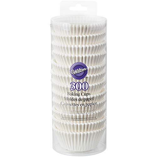 Effortless Elegance: Wilton White Disposable Cupcake Liners, 300 Count for Weddings & Parties