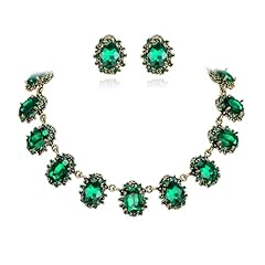 Emerald Color Antique-Gold-Plated-Base