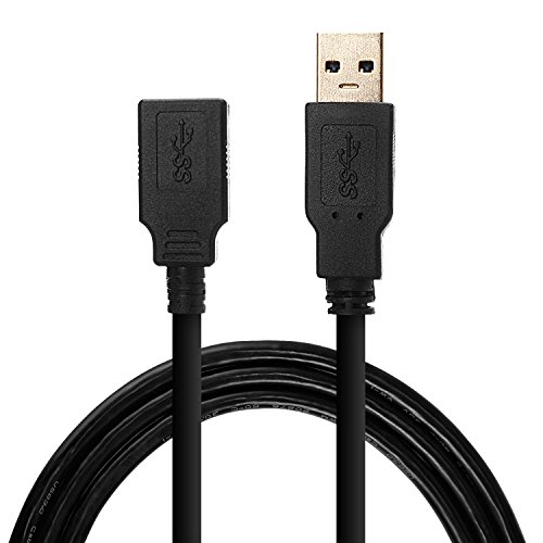 WAWPI USB 3.0 Male to Female Black Extension Cable 10FT?3M?
