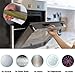 VBHHY 4 PCS 15.7 in Refrigerator Door Handle Covers Kitchen Appliance Decor Handles Anti-Skid Anti-Static Protector Fridge, Dishwasher Oven Keep Off Fingerprints,Food Stains （Grey）