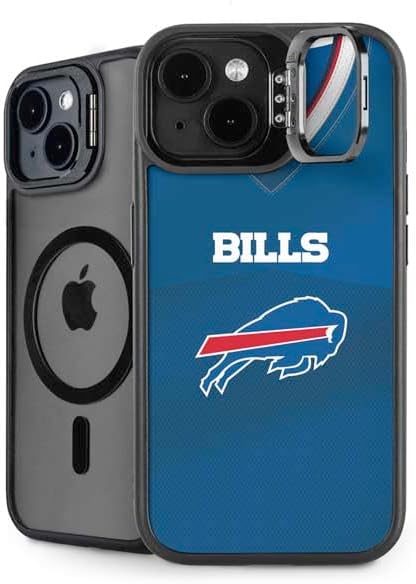 Skinit Kickstand Phone Case Compatible with iPhone 14 Plus - Officially Licensed NFL Buffalo Bills Distressed Design