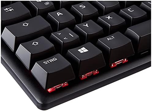 HyperX HX-KB6RDX-DE Alloy Origins, mechaniczna klawiatura gamingowa RGB, HyperX Red switches (niemiecki układ QWERTZ), czarna