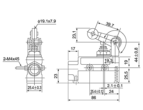 Baomain Tz-6 Sealed Limit Switch Bm-6004 (Tz-6004) Roller Plunger Spdt Ac 250V 15A Ip 65 #TOP5