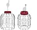 Produktbild lilawelt24 2 x Gärbehälter aus Kunstoff Gärbehälter mit Gäraufsatz, für Wein, Bier, Maische Weck, Weinballon Gärballon 5L Flasche