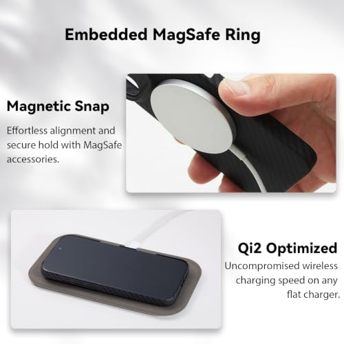 Image of Deff Duro Special Edition Case for iPhone 17 Pro, Compatible with MagSafe, Ultra-Slim Case with Caseless Touch Feeling, 1500D Aramid Fiber Woven, Matte Black
