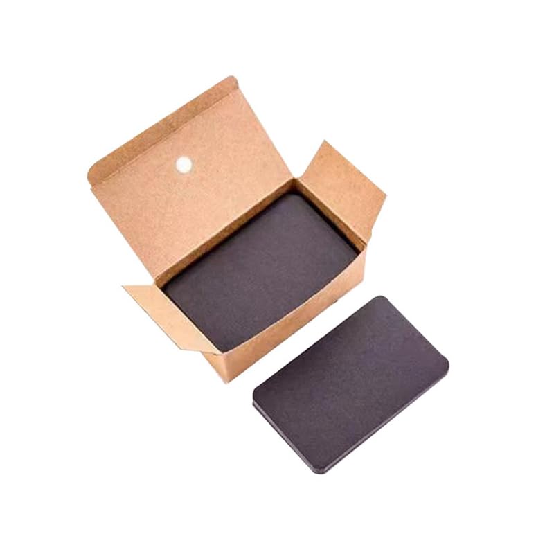 Generic 100pcs/1 SET 9.4x5.6cm/3.7x2.2 INCH Kraft Paper Card Set - Blank Business, Thank You, Message, Label, Bookmark & Learning Cards (Black)