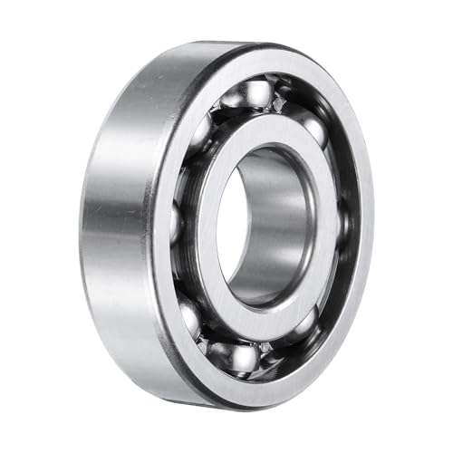 sourcing map 6306 Deep Groove Ball Bearings, 30mm I.D x 72mm O.D x 19mm Thick C3 Open Type Chrome Steel (ABEC5, Silver Tone)
