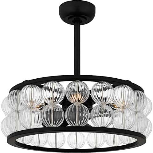 Quoizel Terrarock 4-Light Matte Black Fan Light