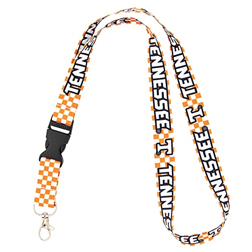 Desert Cactus University of Tennessee Lanyard UT Vols Volunteers Car Keys ID Badge Holder Keychain Detachable Breakaway Snap Buckle (Checkered)