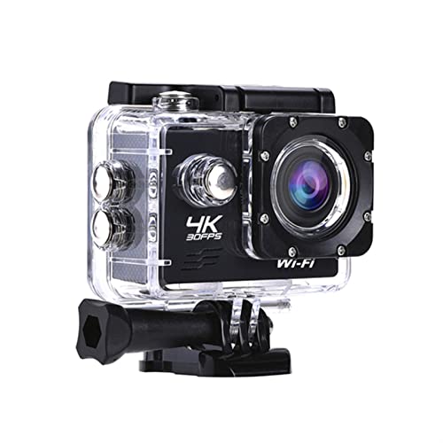 Telecamere d'azione 4K Action Camera WiFi, immersioni 1 6mp. Macchina fotografica sportiva, telecamera sott'acqua ad alta definizione da 160D 30m, fotocamera impermeabile all'aperto impermeabile e ant