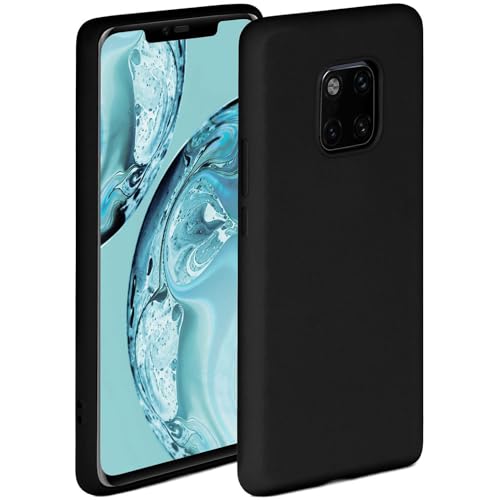 Custodia morbida compatibile con Huawei Mate 20 Pro custodia con bordo rialzato per la protezione dello schermo per telefono Onyx-Nero opaco silicone