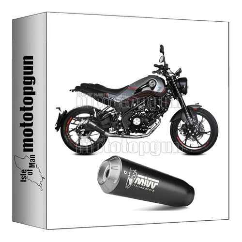 Ligne Mivv X-M1 acier noir haut de gamme pour Benelli Leoncino 125 racing