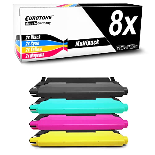 Toner Samsung Xpress C460 CLT-P406C Eurotone pack de 8 cartouches de rechange pour imprimantes
