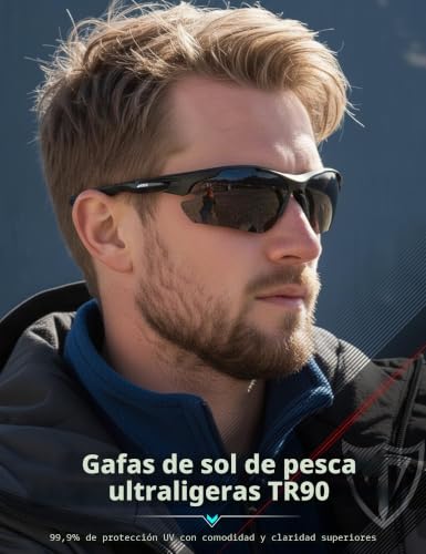 Miniatura 3 de Attcl Gafas De Sol Polarizadas Deportivas Mejoradas Para Hombres, Mujeres, Ciclismo, Conducción, Pesca, Protección Uv400 Cat 3 Ce 7027-C1 Black