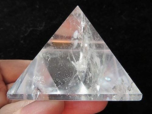 Pirámide de Cristal Natural de Cuarzo Transparente Tallada con Grandes arcoíris 152g Inicio Colecciones