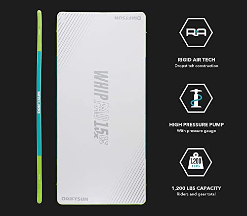 Driftsun Inflatable Floating Mat - Inflatable Floating Platform And Swim Dock Whip Pad, Dropstitch Pvc Construction (15Ft X 6.5Ft) #TOP1