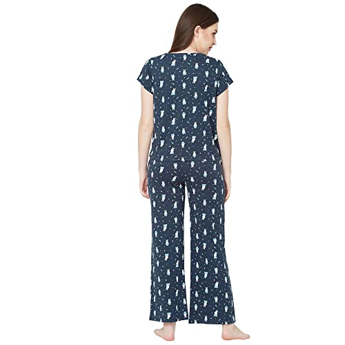 Image of Sweet Dreams Women's Cotton Printed Night Suit Set