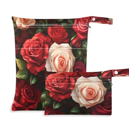 Msyxl 2pcs Wet Dry Bag for Baby Cloth Diapers, Waterproof Reusable Mjayodi3mdmwawvhc21zmgvvsm1y Wet Bag with Two Zippered Pockets Washable Pool Gym Travel Bag for Clothes