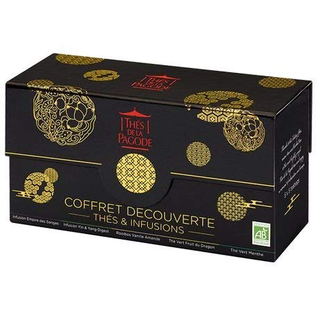 Thés de la Pagode - Caja de Descubrimiento Imperio Celestial - Edición de Navidad - Mezcla de 5 tés e infusiones - Caja…