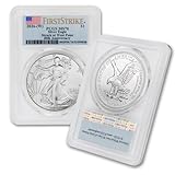 2026 (W) 1 oz American Silver Eagle Coin MS-70 (First Strike - 40th Anniversary - Struck at West Point - Flag Label) $1 PCGS MS70