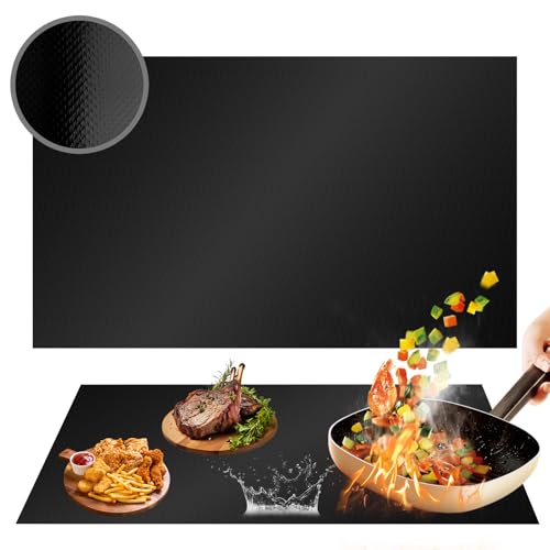 Silicone Induction Hob Protector Mat: 54x90cm Heat Resistant Kitchen Worktop Saver,Extra Large Table Placemats,Silicone Fiberglass Material,Fast Heat Conduction, Protected From Scratches and Dirt