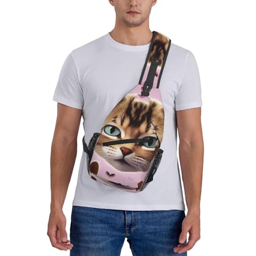Bolso cruzado para hombre con diseño de gato miniatura 7