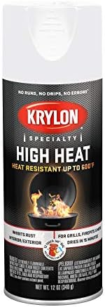 Krylon K01505000 High Heat Spray Paint, 12 oz., White