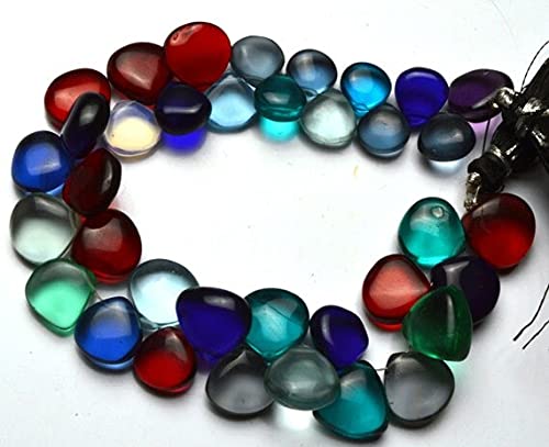 Quartz hydro perles cœur multicolores pour un look bohème