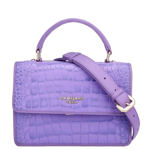 Image of Da Milano Leather Satchel for Women (OR-3028)