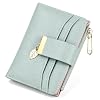 Wallets for Women- RFID Blocking- Soft PU Leather Bifold Coin Zipper Pocket Purse-Small Wallet Women Card Holder with ID Window (Green)