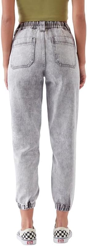 LONGYIDA Jean Joggers for Women High Waisted Drawstring Elastic Waist Stretch Denim Pants - Image 2