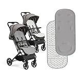 MS - Colchoneta universal para silla de paseo ligera ó cochecito, suave y transpirable (Gris)