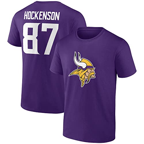 Fanatics Men's T.J. Hockenson Purple Minnesota Vikings Icon Player Name & Number T-Shirt
