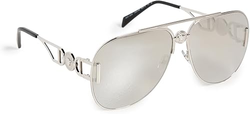 Versace Gafas de sol VE 2255 10006G Plata Gris Claro Espejo Silve, Plata Gris Claro Espejo Silve