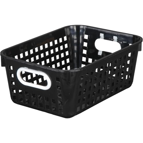 Image of Really Good Stuff Medium Plastic Book Baskets, 11 inch by 7.5 inch by 4.5 inch, 6-Pack | Neon Group Colors, Versatile Storage Solution for Classroom, Home, & Office