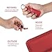 CaSZLUTION Microfiber Leather Small Sized USB Flash Drive Case, Anti Lost Mini USB Flash Drive Holder Protector with Keychain, Portable Storage Carrying Case for Mini Thumb Drive (Dark Red)