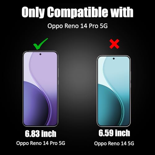Image of AIBEX Tempered Glass for Oppo Reno 14 Pro 5G | 9H Hardness | Anti-Glare & Anti-Fingerprint | Water Resistant | Edge-to-Edge Full Screen Protector | Bubble-Free Installation